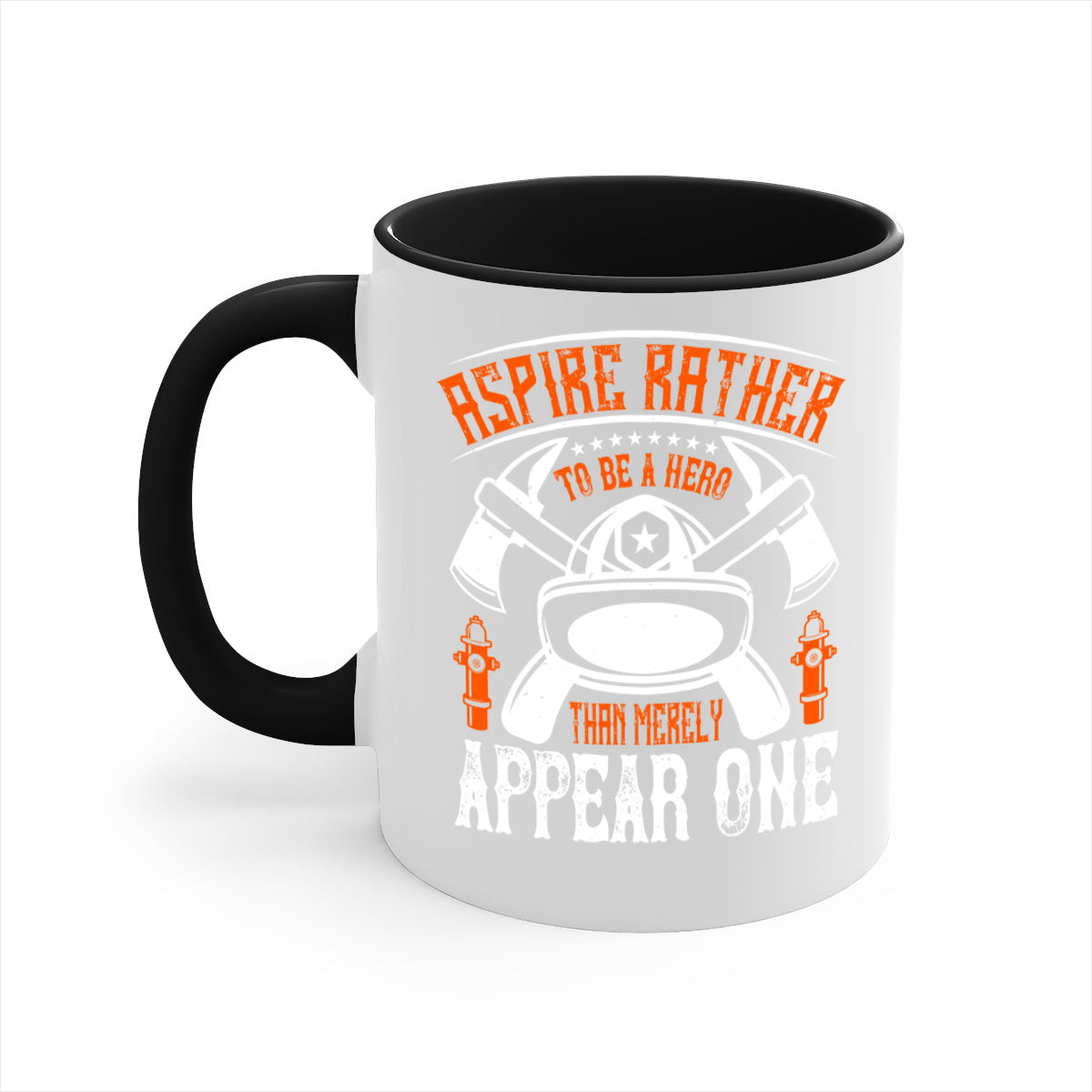 Aspire rather to be a hero mug in five vibrant colors with a glossy finish and easy-grip handle, perfect for coffee and tea.
